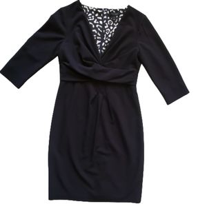 White House Black Market Black‎ Midi Dress.